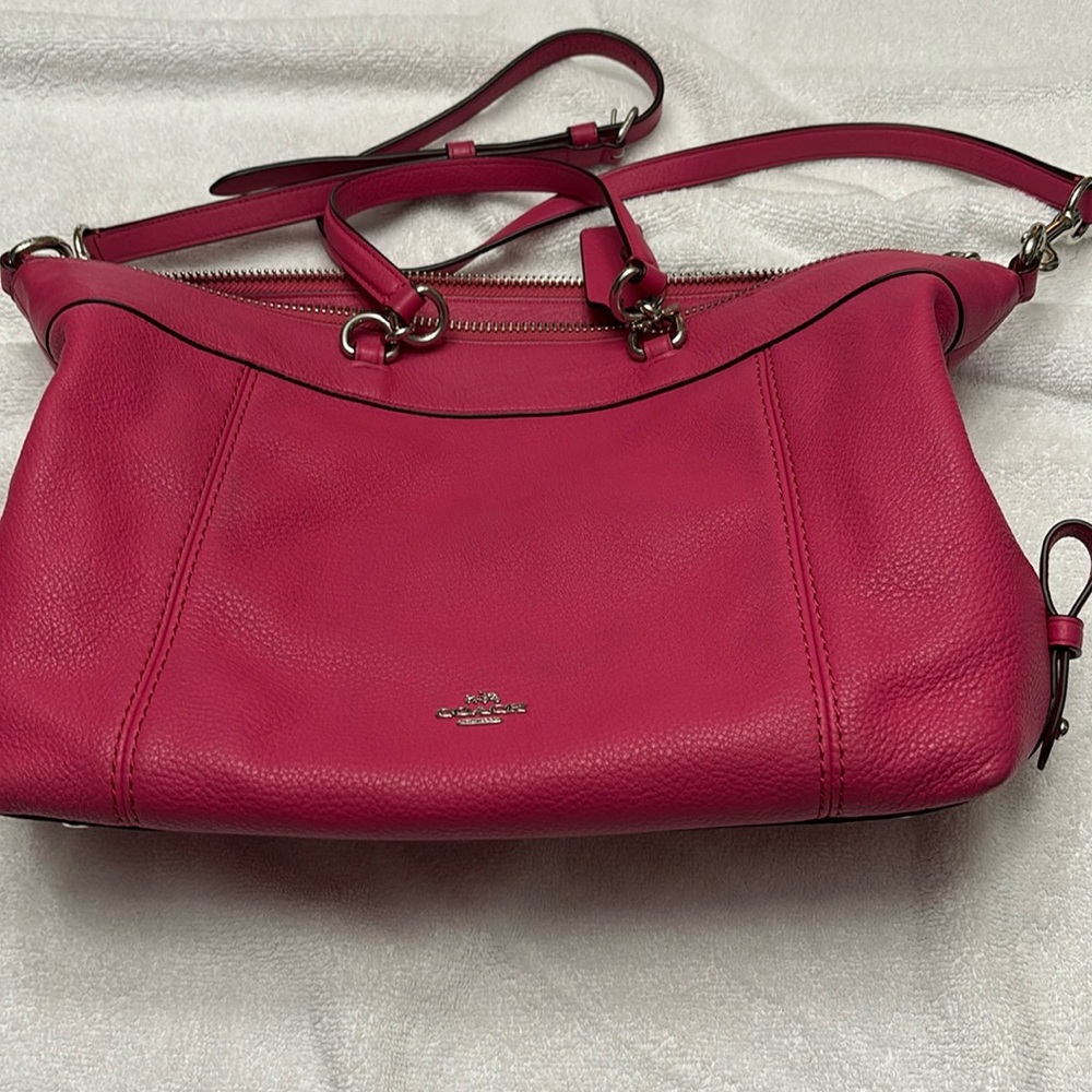 Coach large hot pink purse